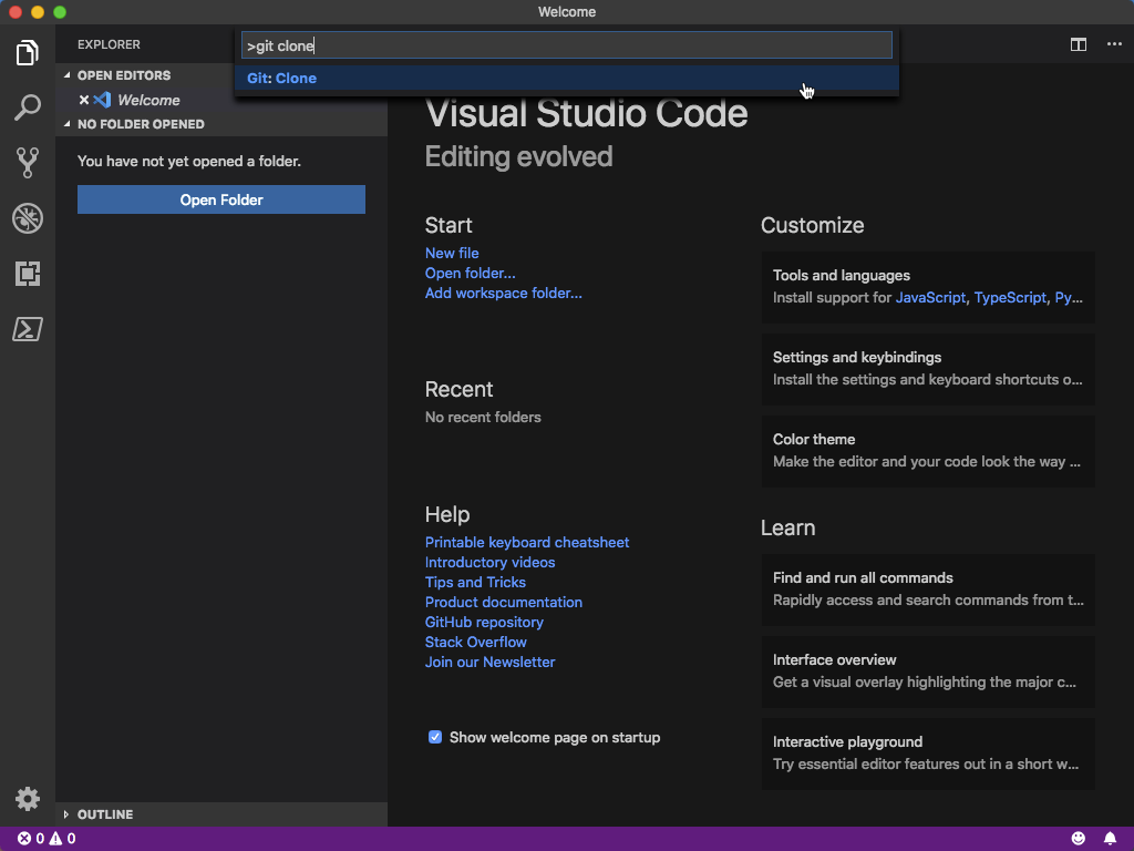 connecting to github project in visual studio for mac